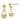 14K Gold 3D Mini Basket Drop Earrings - Image 1