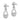 14K White Gold Mini Basket Drop Earrings for Effortless Style - Image 2