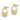 14K Mini Basket Flat Back Post Earrings - Image 2