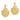 14K Gold Scallop Dangle Earrings for Effortless Chic Style - Image 2