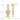 14K Gold 3-D Fishbone Dangle Earrings - Trendy Statement Jewelry - Image 4