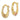 14K Two-Tone Floral Hoop Earrings for Effortless Style - Image 2