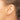 14k Two-Tone Beaded Heart Post Earrings - Image 3