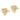 14k Two-Tone Heart Flower Earrings with Diamond-Cut Detail - Image 2