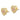 14K Two-Tone Heart Floral Post Earrings - Image 2