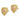 14k Two-Tone with Lace Trim and Flower Heart Post Earrings - Image 2