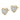 14k Gold and White Rhodium Heart Post Earrings with Diamond-Cut Circles - Image 2