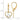 14k White Gold Heart Dangle Earrings with Rhodium Finish - Image 4