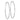 14k White Gold Diamond-Cut Endless Hoop Earrings - Image 2