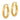 14k Polished Satin and Diamond-cut Hoop Earrings - Image 2