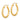 14k Gold Satin Finish Diamond-Cut Hoop Earrings - Image 2
