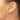 14k w/White and Rose Rhodium Polished Satin Diamond-cut Hoop Earrings - Image 3
