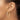 14k w/ White and Rose Rhodium Polished Satin Diamond-cut Hoop Earrings - Image 3