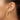 14k Polished Satin and Diamond-cut Hoop Earrings - Image 3