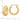 14k Polished Satin and Diamond-cut In/Out Hoop Earrings - Image 4