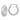14k White Gold Polished, Satin & D/C In/Out Hoop Earrings - Image 1