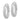 14k White Gold Diamond-Cut Satin Hoop Earrings - Image 2