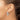 14k White Gold Diamond-Cut Satin Hoop Earrings - Image 3