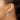 14k White Gold Polished Satin Diamond-cut Hoop Earrings - Image 3
