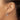 14k White Gold Diamond-Cut Square Tube Hoop Earrings - Image 3
