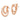 14K Rose Gold Diamond-Cut Hoop Earrings for Effortless Style - Image 2