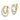 14K Two-Tone Diamond-Cut Hoop Earrings for Effortless Style - Image 2