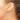 14k White Gold Textured Double Oval Hoop Earrings - Image 3