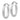 14k White Gold Polished Oval Tube Hoop Earrings - Image 1