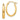 14k Gold Polished Oval Hoop Earrings - Modern Statement Style - Image 1