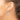 14k White Gold Polished Oval Tube Hoop Earrings - Image 2