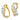 14k Two-Tone Diamond-Cut Earrings for Effortless Everyday Elegance - Image 2