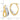 14k Two-Tone Diamond-Cut Earrings for Effortless Everyday Elegance - Image 4
