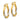 Two-Tone 14k Gold Twisted Oval Hoop Earrings - Image 2