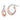14k White and Rose Gold Fancy Hoops - Image 1