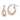 14k White and Rose Gold Fancy Hoops - Image 5
