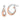 14k White and Rose Gold Fancy Hoops - Image 7