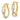14k Two-Tone Diamond-Cut Hoop Earrings for Effortless Style - Image 2