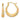 14k White and Rose Gold Diamond-Cut Hoop Earrings - Image 1