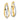 14k Two-Tone Polished Oval Hoop Earrings - Image 2