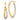 14k Two-Tone Polished Oval Hoop Earrings - Image 1
