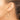 14k Two-tone with White Rhodium D/C Heart Hoop Earrings - Image 3