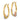 14K Tri-color Guadalupe Hoop Earrings - Image 2