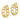 14k Gold Polished Cable Link Hoop Earrings - Image 2