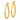 14k 2.75x26mm Polished Knife-Edge Teardrop-Shape Tube Hoop Earrings - Image 2
