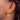 14k Gold Polished Diamond-Cut Tapered Hoop Earrings - Image 3