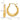 14k Gold Polished Diamond-Cut Tapered Hoop Earrings - Image 4