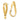 14k Polished 3mm Wavy Hoop Earrings - Image 2