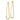 14k Gold Polished Large Triangle Dangle Hoop Earrings - Image 2