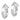 14k White Gold Knife-Edge Tube Hoop Earrings - Image 2