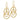 14k Gold Intertwined Circle Dangle Earrings for Effortless Style - Image 2